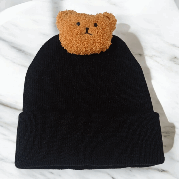 Czapka niemowlęca z misiem - 12- 24 m- cy